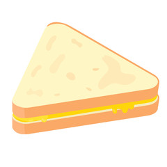 American cheese sandwich in the isometric