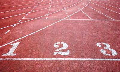 Background of running track surface with track numbers