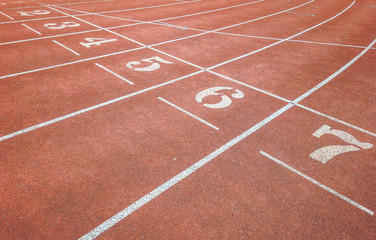 Background of running track surface with track numbers