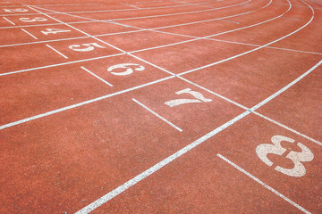 Background of running track surface with track numbers