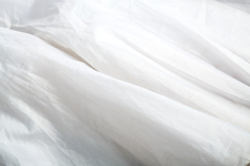 White parchment wrapping paper background. Horizontal frame