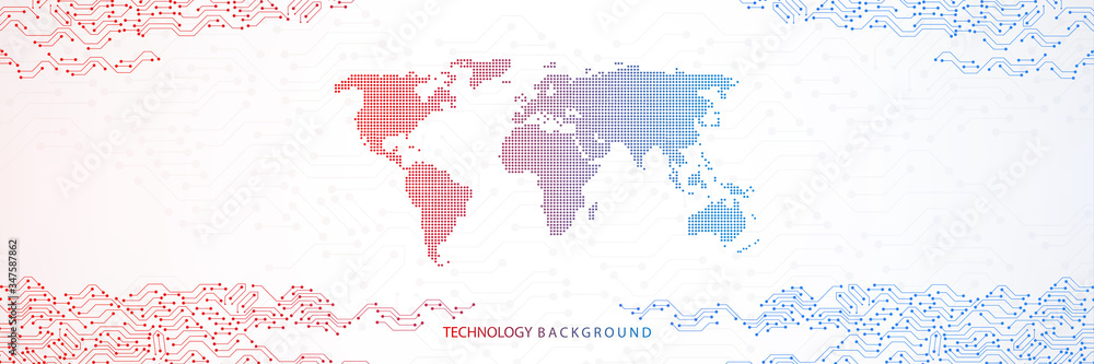 Poster global network connection.abstract background technology graphic design. network wireless systems an