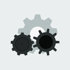 Gear mechanism vector icon, industry sign, gear repair, details
