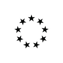 emblem circle of stars, print version, icon, logo, holiday, vector illustration,
