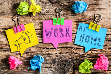 post it : work at home  