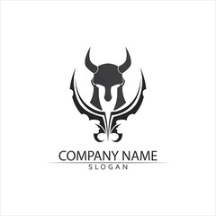 Spartan helmet logo template