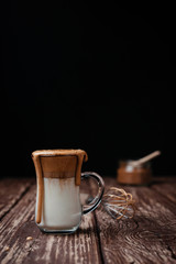 Iced Dalgona Coffee, a trendy fluffy creamy whipped coffee