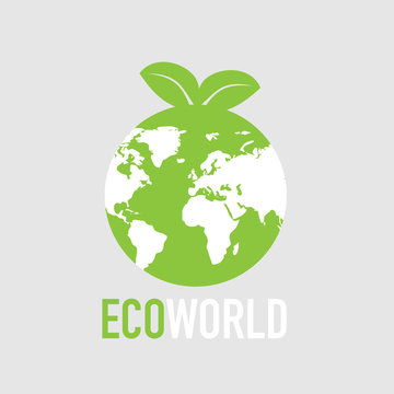 green earth eco world planet concept vector