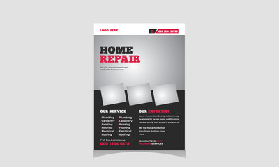 Handyman home repair flyer Template

