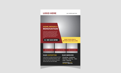Handyman home repair flyer Template
