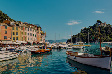 Fototapeta na wymiar View of port in Cinque Terre, Italy