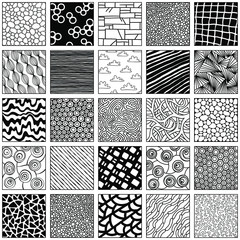 Hand drawn textures.