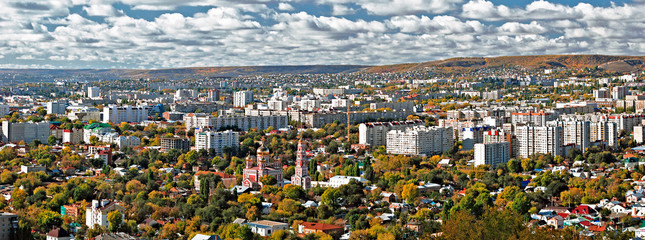 Panoramic views of the city of Saratov