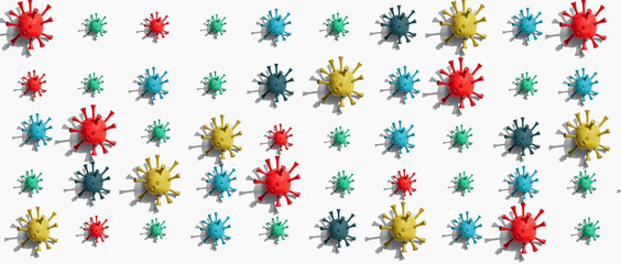 Viral epidemic influenza and Coronavirus Covid-19 concept