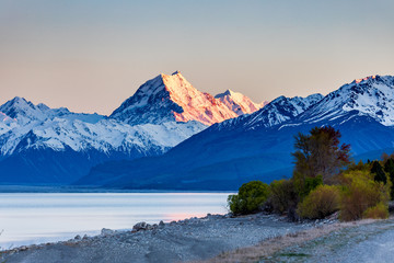 The Sun Strikes Aoraki In Springtime