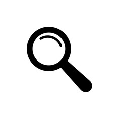 Magnifying glass icon, logo isolated on white background
