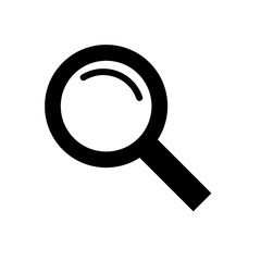 Magnifying glass icon, logo isolated on white background
