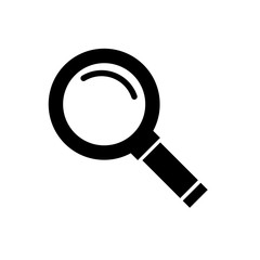 Magnifying glass icon, logo isolated on white background