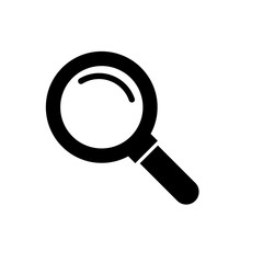 Magnifying glass icon, logo isolated on white background