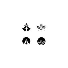 Tree leaf vector logo design, eco-friendly concept