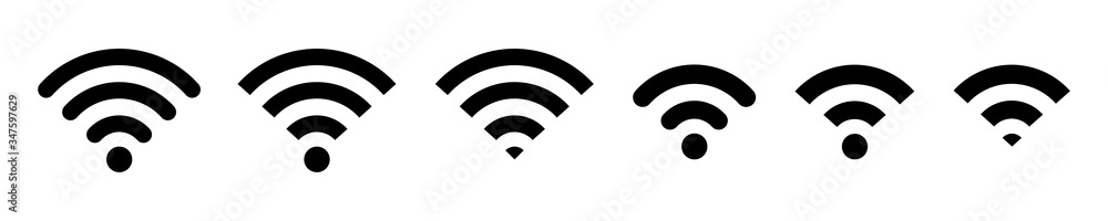 Poster wifi, wireless and signal connect. vector isolated icon and signs. internet connection cocept. stock
