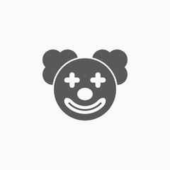 clown icon, joker vector illustration