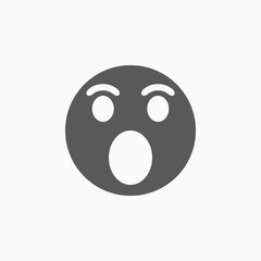 wow icon, surprise vector illustration