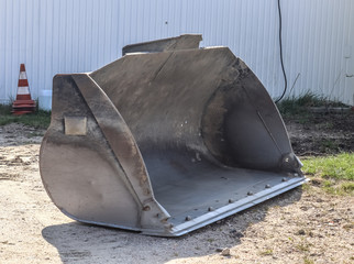 Close up view on a construction site barrier in Europe