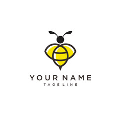 Nature Bee Honey Logo Vector graphic abstract template 