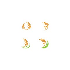 Rice logo template vector icon design