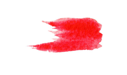 Red watercolor spot on a white background