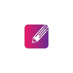 Pencil logo vector icon design