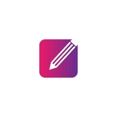 Pencil logo vector icon design