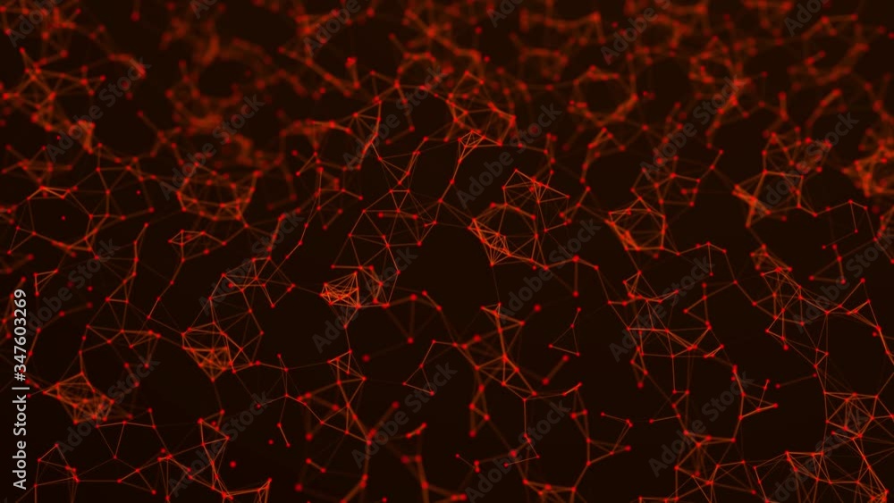 Poster dynamic plexus of glowing lines and dots. abstract digital background. network or connection. 3d ren