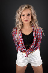 Young beautiful blonde woman