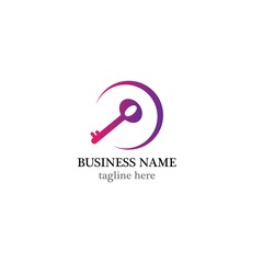 Key logo template vector icon design