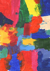 Bright abstract hand drawn texture acrylic on paper, abstract background. Abstract art background. Acrylic painting on canvas. Multicolored  bright texture.Spots of acrylic paint.