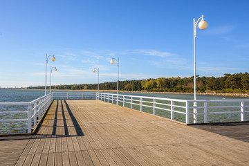 Jurata Pier, a very popular tourist destination in northern Poland. Europe