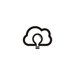 Cloud lamp logo vector icon design