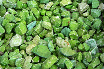 Grüne Kieselsteine