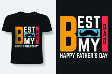 Happy Father's Day Typography T-shirt Design Vector