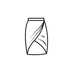 skirt line illustration icon on white background