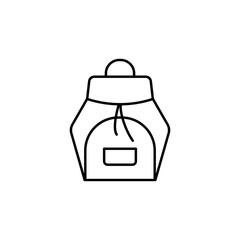 sports bag line illustration icon on white background