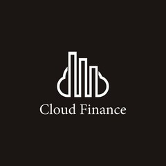 Cloud finance logo vector icon design