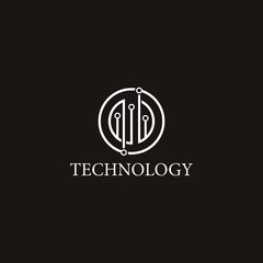 Technology logo template vector icon design