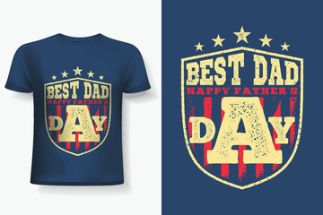 Happy Father's Day Typography T-shirt Design Vector