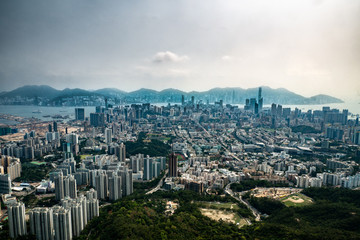Fototapeta premium Hong Kong skyline from Lion Rock