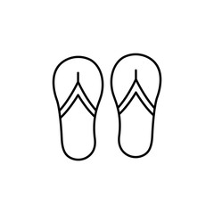 sandals line illustration icon on white background
