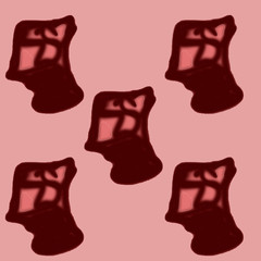 abstract smile bags strange pattern