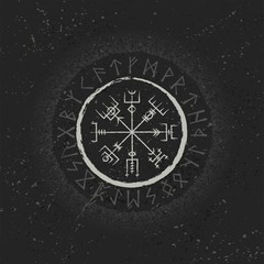 Dark runic symbols wallpaper